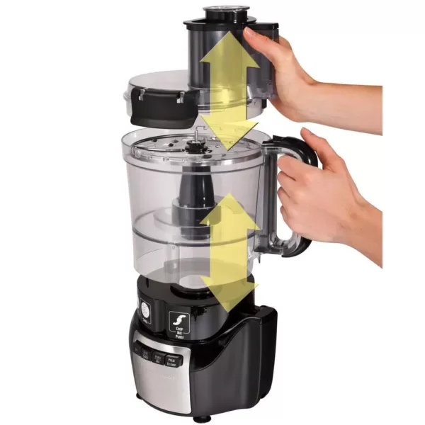 Hamilton Beach Stack and Snap 10-Cup 3-Speed Black Food Processor