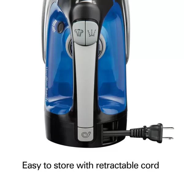 Hamilton Beach Retractable Cord Iron with Stainless Steel Soleplate, Steam, Spray and Blast Settings and Auto Shutoff