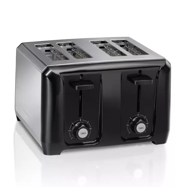 Hamilton Beach 4-Slice Black Wide Slot Toaster