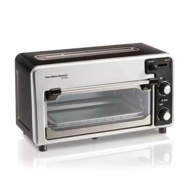 Hamilton Beach Toastation 1300 W 2-Slice Black and Gray Toaster Oven with Top Toasting Slot