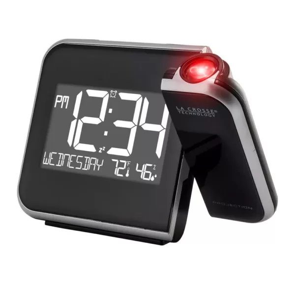 La Crosse Technology 5.95 in. W x 4.50 in. H Projection Alarm Clock with Indoor Temperature