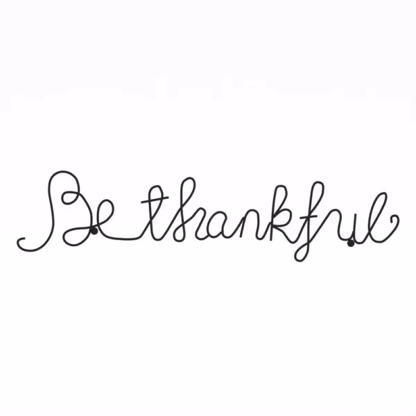 Lavish Home "Be Thankful" Metal Cutout Sign