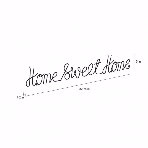 Lavish Home "Home Sweet Home" Metal Cutout Sign