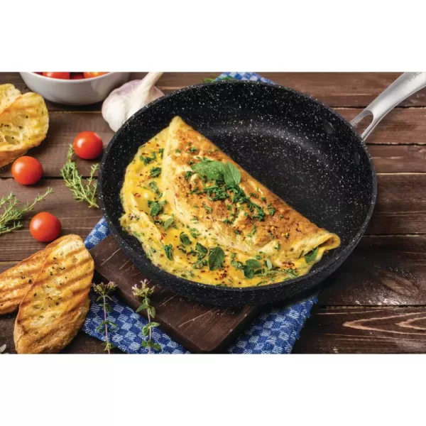 MasterPan Granite Ultra 11 in. Cast Aluminum Nonstick Frying Pan in Black