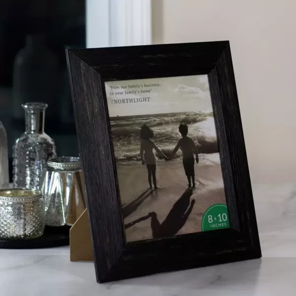 Northlight 8 in. x 10 in. Distressed Black Picture Frame (for All Occasions, New Year's, etc.)