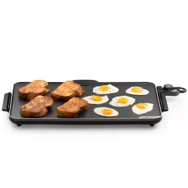 Presto SlimLine 286 sq. in. Black Electric Griddle with Temperature Sensor