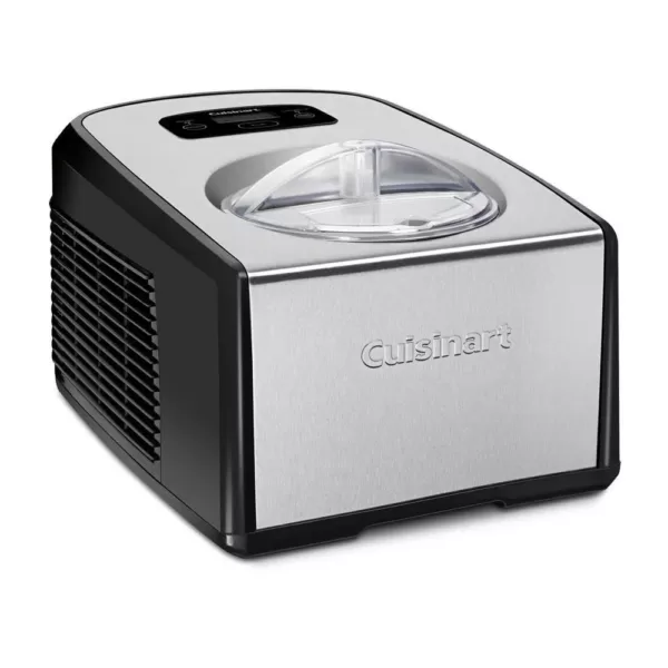 Cuisinart 1.5 Qt. Black and Silver Ice Cream Maker with Touchpad Controls