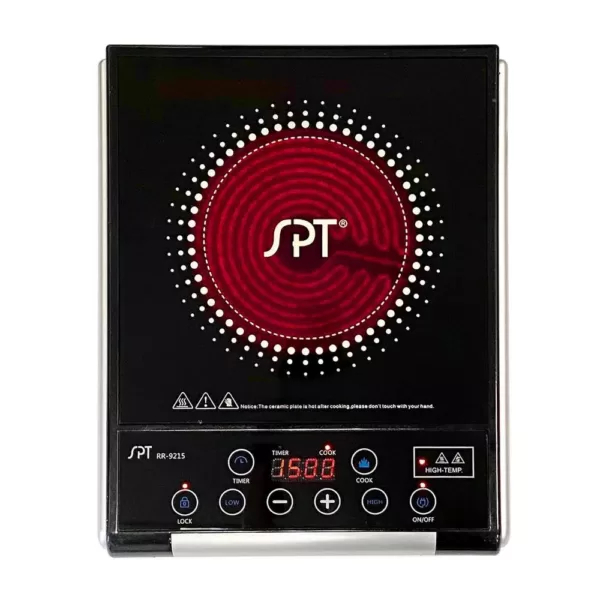 SPT Single Burner 15 in. Black Radiant Hot Plate with Temperature Control