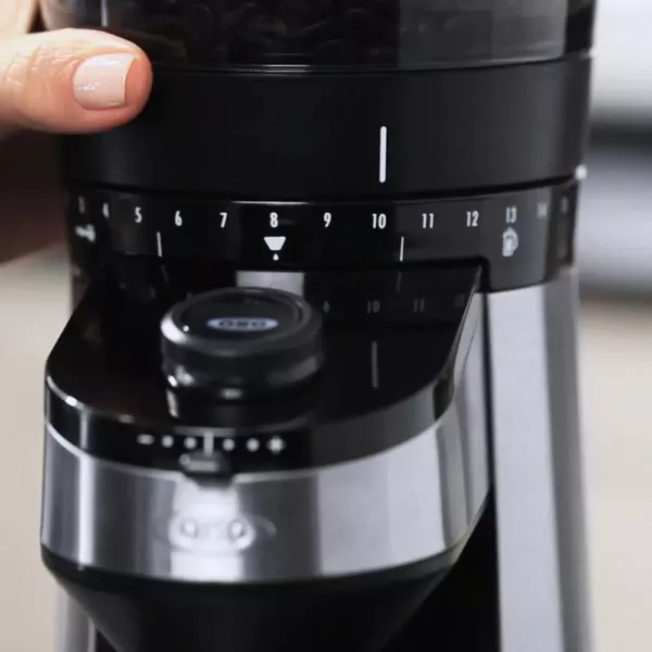 OXO 12 oz. Black Stainless Steel Burr Coffee Grinder with Integrated Scale