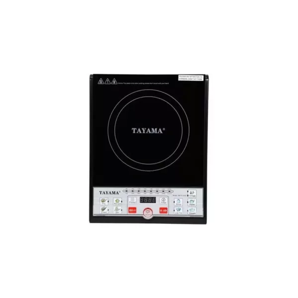 Tayama Single Burner 8 in. Black Induction Hot Plate with Shabu Cooking Pot