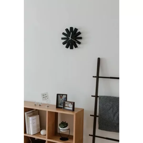 Umbra Ribbon 12 in. Black Wall Clock