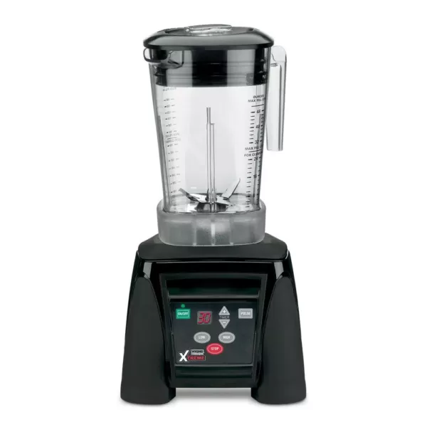 Waring Commercial Xtreme 48 oz. 2-Speed Clear Blender Black with 3.5 HP Blender, Electronic Keypad and 30-Second Timer