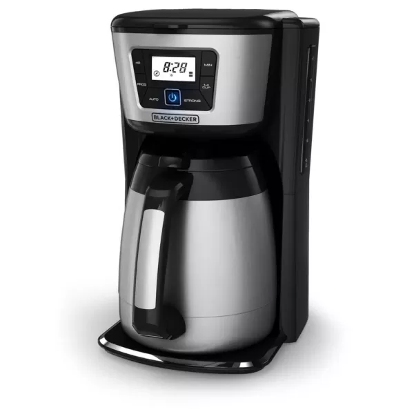 BLACK+DECKER 12-Cup Programmable Stainless Steel Drip Coffee Maker with Thermal Carafe