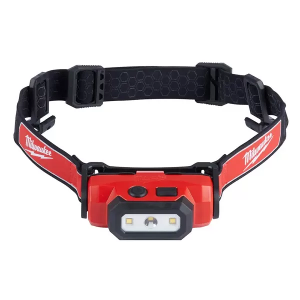 Milwaukee 475 Lumens LED Rechargeable Hard Hat Headlamp W/ Extra REDLITHIUM USB Battery