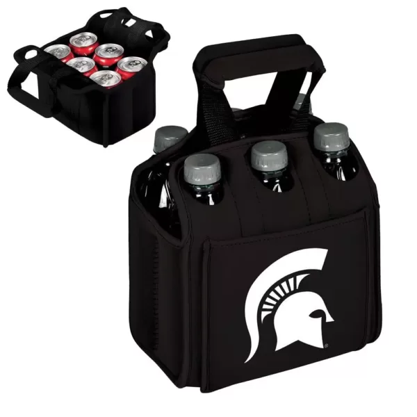 Picnic Time Michigan State University Spartans 6-Bottles Black Beverage Carrier