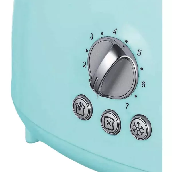 Brentwood Retro 2-Slice Blue Extra-Wide Slot Toaster with Cool-Touch Exterior