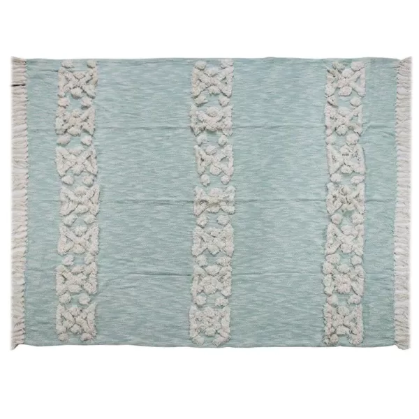 LR Resources Soft Aztec 50 in. x 60 in. Sky Blue Decorative Throw Blanket