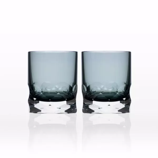 Rolf Glass Vienna 7 oz. Smoke Blue Old-Fashioned (Set of 2)