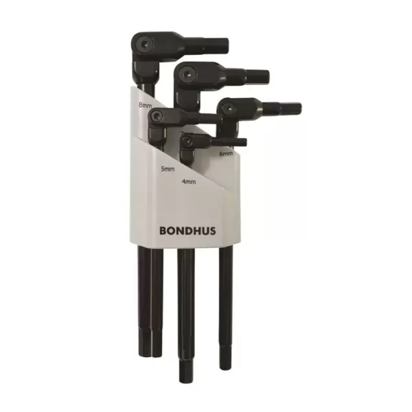 Bondhus HexPro Black Chrome Pivot Head Metric Hex Key Set (5-Piece)