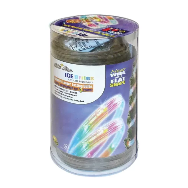 Brite Star 12 ft. 50-Light Multi-Color LED Flat Rope Light