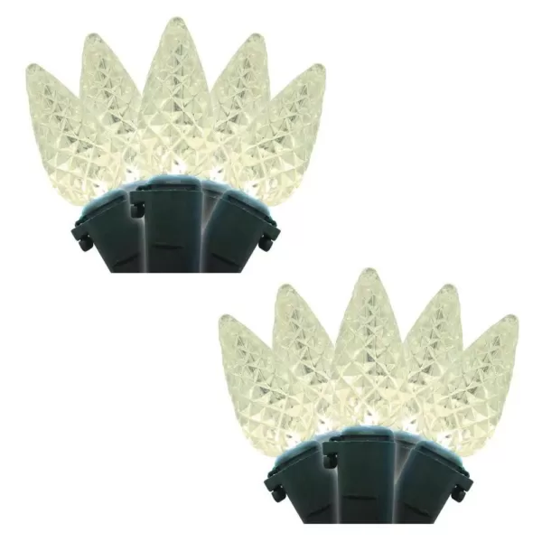 Brite Star 35-Light Warm White Faceted C6 LED Light Set (Set of 2)