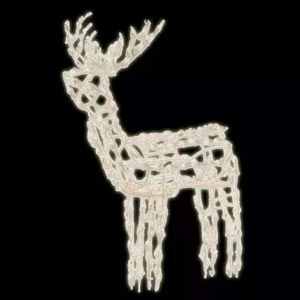 Brite Star 48 in. 105-Light LED Standing Buck Sculpture Wireframe