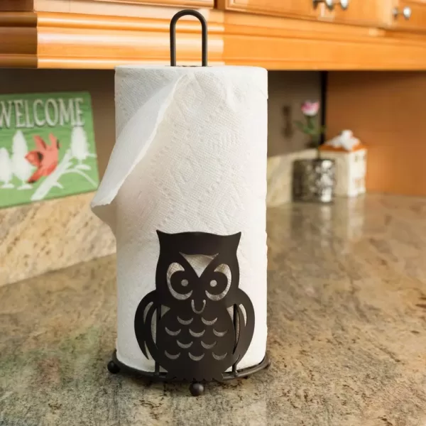 Home Basics Bronze Paper Towel Holder Owl