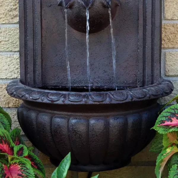 Sunnydaze Decor Florence Iron Electric Powered Wall Fountain