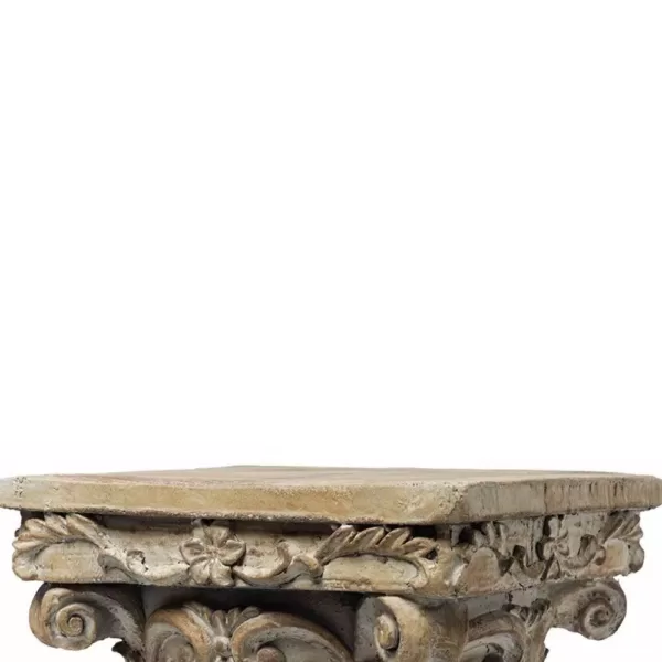 Benjara Aesthetic Resin Decorative Pedestal