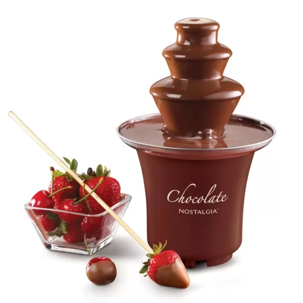 Nostalgia 3-Tier 0.5 lbs. Brown Chocolate Fondue Fountain