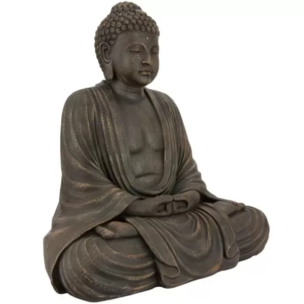 Oriental Furniture Oriental Furniture 2.5 ft. Tall Japanese Sitting Buddha Decorative Statue