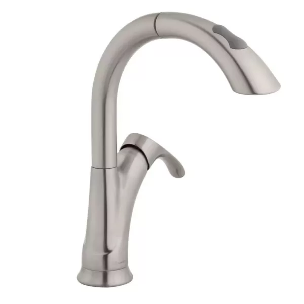 Glacier Bay Ginger Single-Handle Pull-Down Sprayer Kitchen Faucet in Brushed Nickel