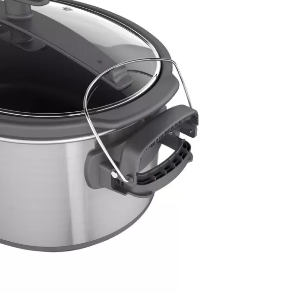 BLACK+DECKER 7 Qt. Brushed Stainless Steel Programmable Slow Cooker