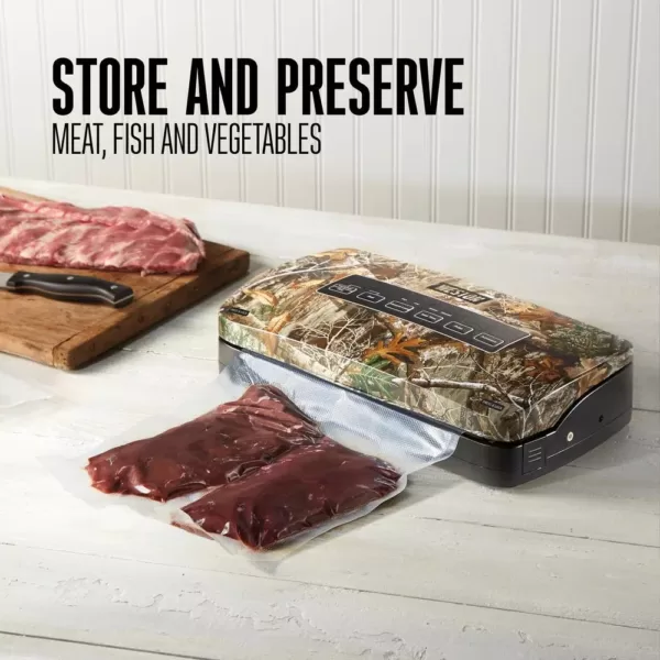 Weston Realtree Edge Camouflage Food Vacuum Sealer with Roll Storage and Bag Cutter