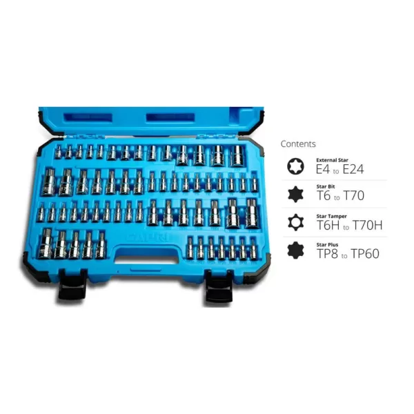 Capri Tools Advanced Series Star Master Bit Socket Set (60-Piece)