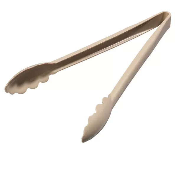 Carlisle High Temperature Beige Utility Tongs Set of 12