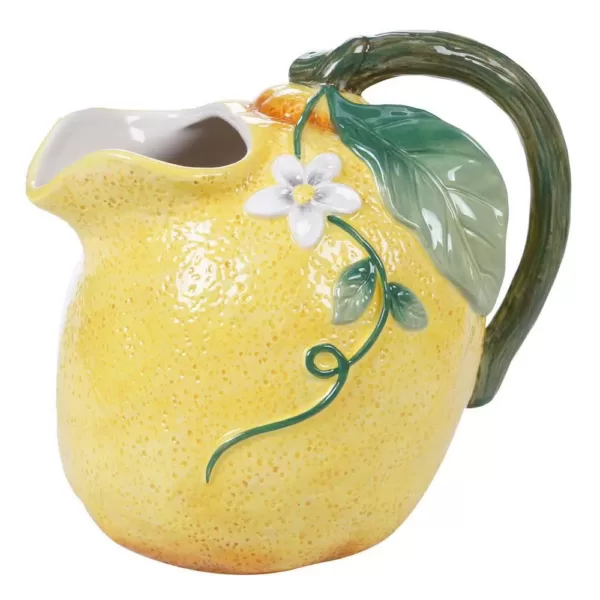 Certified International Multi-Colored 72 oz. Citron 3-D Lemon Pitcher