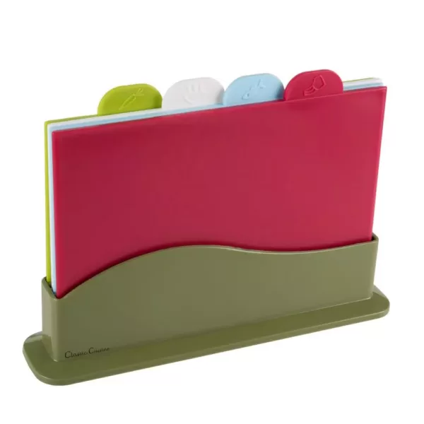 Classic Cuisine 5-Piece Plastic Cutting Board Set