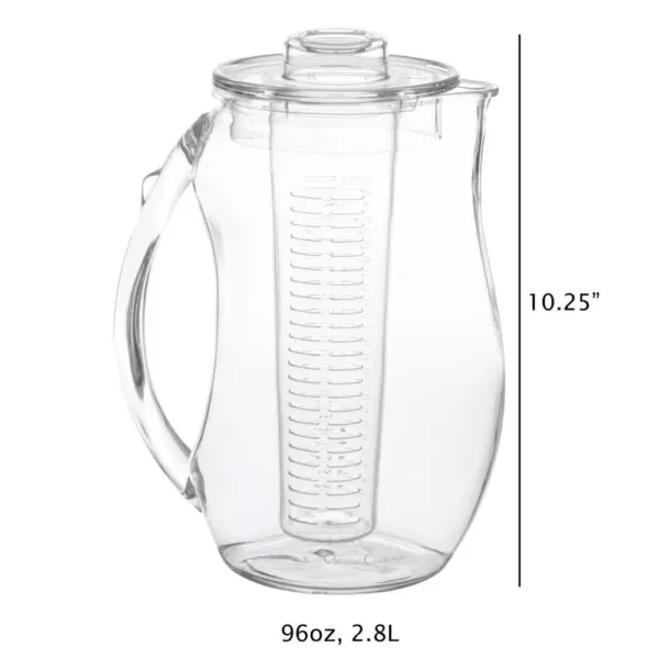 Classic Cuisine 96 oz. Clear Acrylic Infusion Pitcher