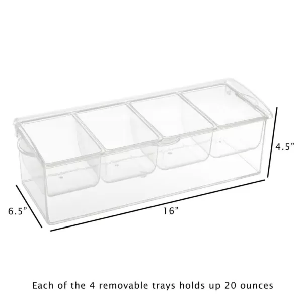 Classic Cuisine Cold Condiment Tray with Ice Chamber