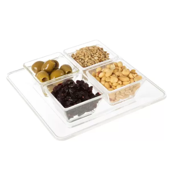 Classic Cuisine 4-Dish Serving Tray Set