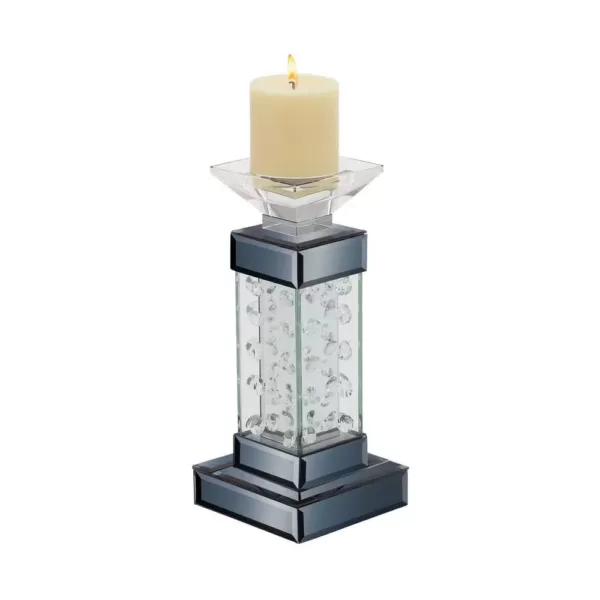 LITTON LANE Glass-Encased Crystal Bubble Candle Holder