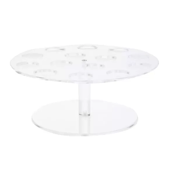 Mind Reader 9.75 in. W x 4.25 in. H x 9.75 in. L Round Clear Acrylic 14-Slot Ice Cream Cone Holder Food Cone Serving Tray