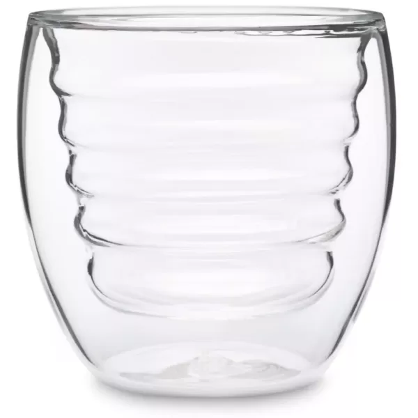 Ozeri Curva Artisan Series 8 oz. Double Wall Beverage Glasses and Tumblers (Set of 4)