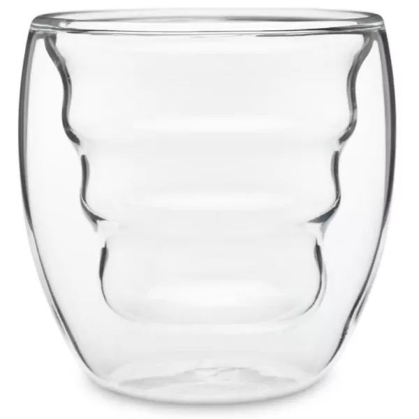 Ozeri Curva Artisan Series 8 oz. Double Wall Beverage Glasses and Tumblers (Set of 4)