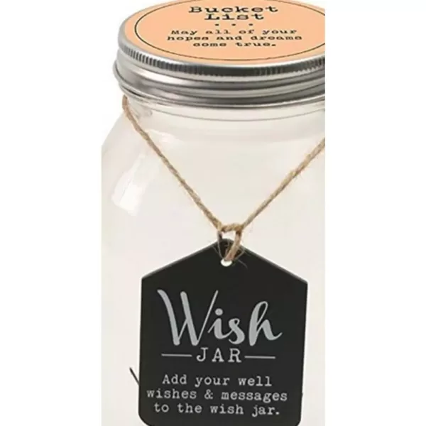 Stonebriar Collection Top Shelf Glass Bucket List Wish Jar