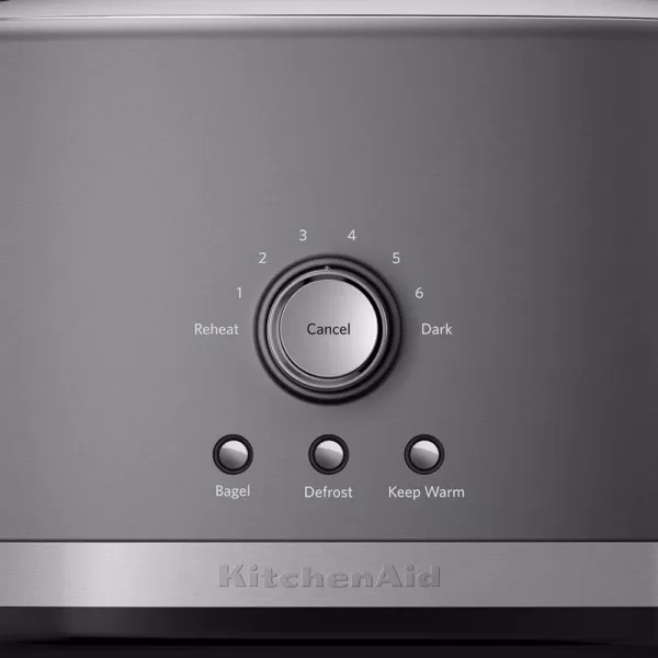 KitchenAid 2-Slice Contour Silver Wide Slot Toaster with Crumb Tray