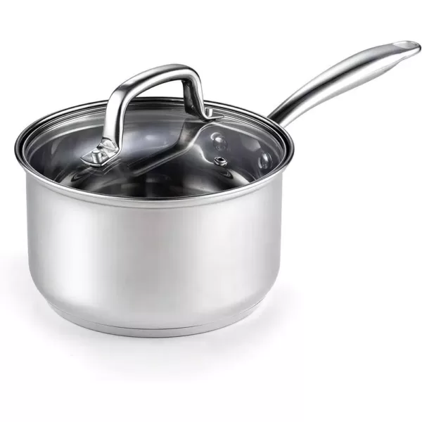 Cook N Home 3 qt. Stainless Steel Sauce Pan with Glass Lid