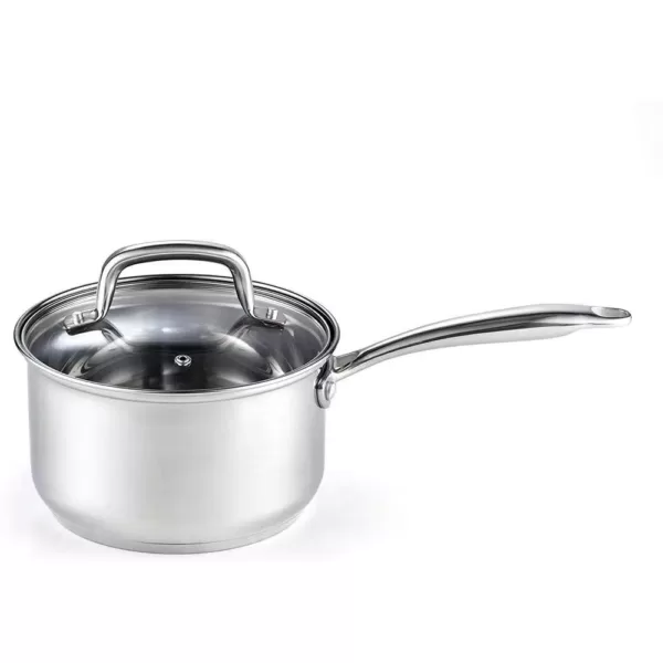 Cook N Home 3 qt. Stainless Steel Sauce Pan with Glass Lid