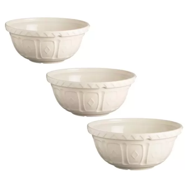 Mason Cash Cane 3-Piece Cream Mixing Bowl Set